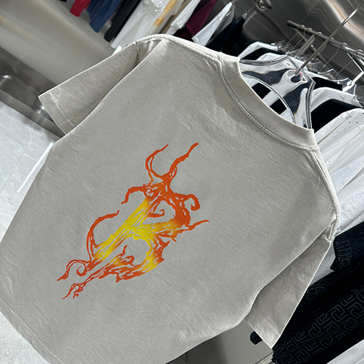  バレンシアガ スノーフレークプリントカスタム半袖Tシャツ