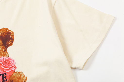 グッチ プリントされたヒグマのアルファベット半袖Tシャツ