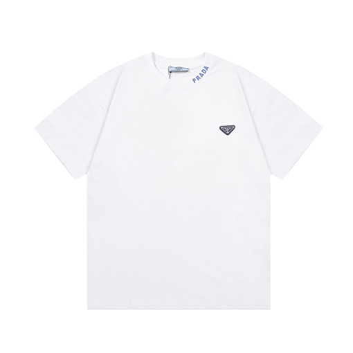 プラダ 三角皮章立体文字ロゴ半袖tシャツ