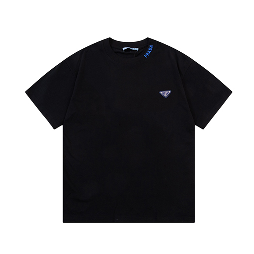 プラダ 三角皮章立体文字ロゴ半袖tシャツ
