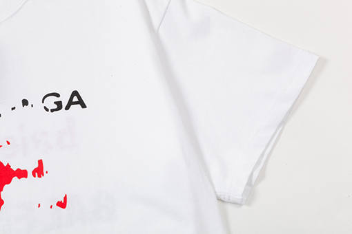 バレンシアガ 壊れたロック文字ロゴ半袖Tシャツ