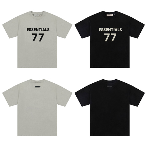 フィアオブゴッド 半袖Tシャツ ESSENTIALS 数字 77 プリント