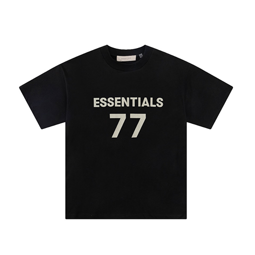 フィアオブゴッド 半袖Tシャツ ESSENTIALS 数字 77 プリント
