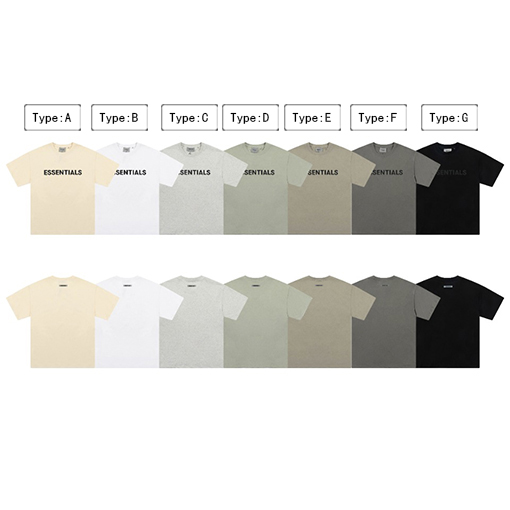 フィアオブゴッド ESSENTIALSプリント半袖Tシャツ モダンな着こなし