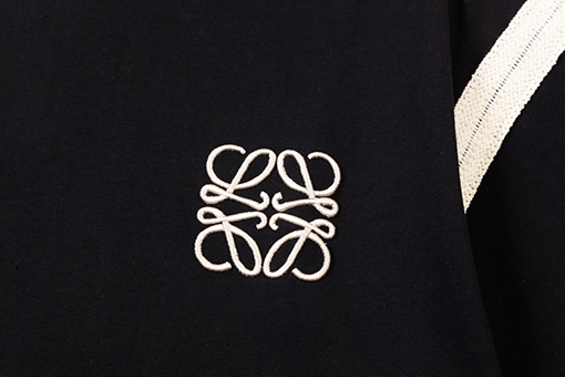 ロエベ  立体パッチワーク 刺繍ロゴ 男女兼用 半袖Tシャツ