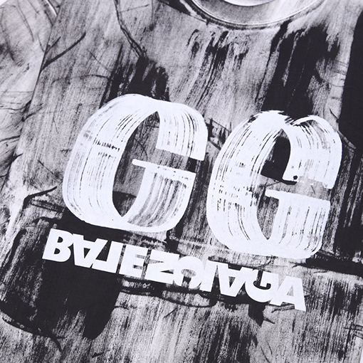 Gucci x Balenciaga コラボ胸に大きなロゴ手描きプリントTシャツ
