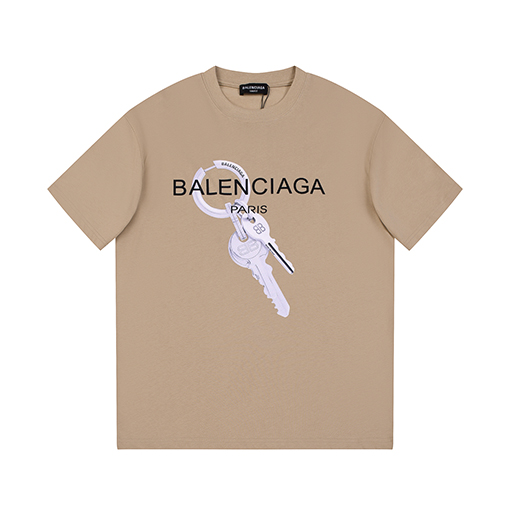 バレンシアガ 新しいプリント半袖Tシャツ