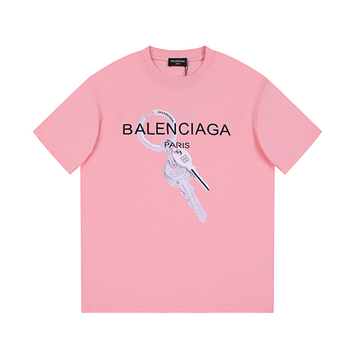 バレンシアガ 新しいプリント半袖Tシャツ