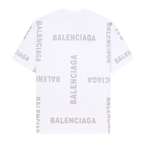 バレンシアガ ヴィンテージ平織りニットアートプリント半袖Tシャツ