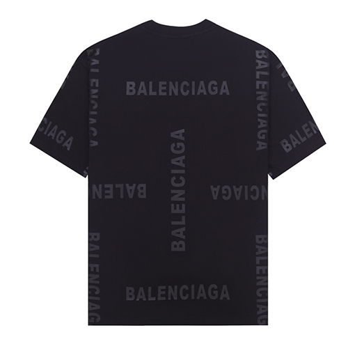 バレンシアガ ヴィンテージ平織りニットアートプリント半袖Tシャツ