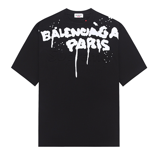Balenciaga × Supreme グラフィティエンボス半袖tシャツ