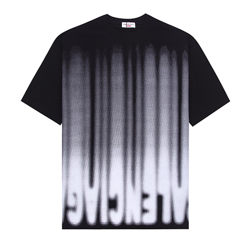 Balenciaga × Supreme スキャン印刷工芸のグラフィティ半袖Tシャツ