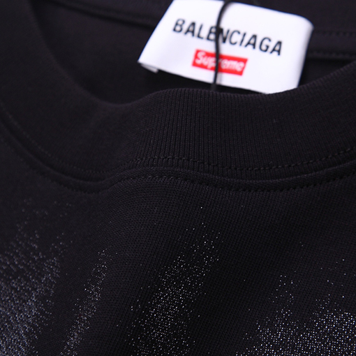Balenciaga × Supreme スキャン印刷工芸のグラフィティ半袖Tシャツ