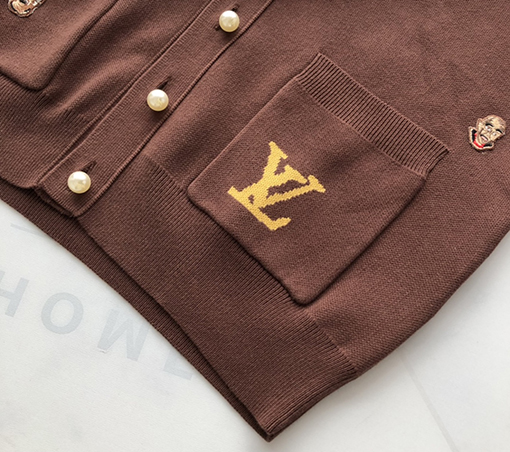 ルイヴィトン イネクジャカードニットカーディガン Henry Taylor 肖像 刺繍