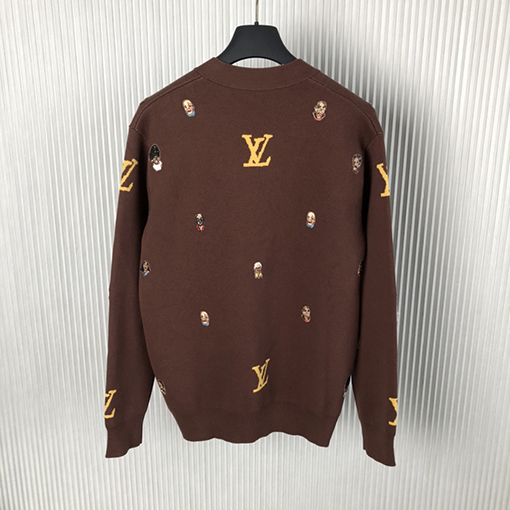 ルイヴィトン イネクジャカードニットカーディガン Henry Taylor 肖像 刺繍