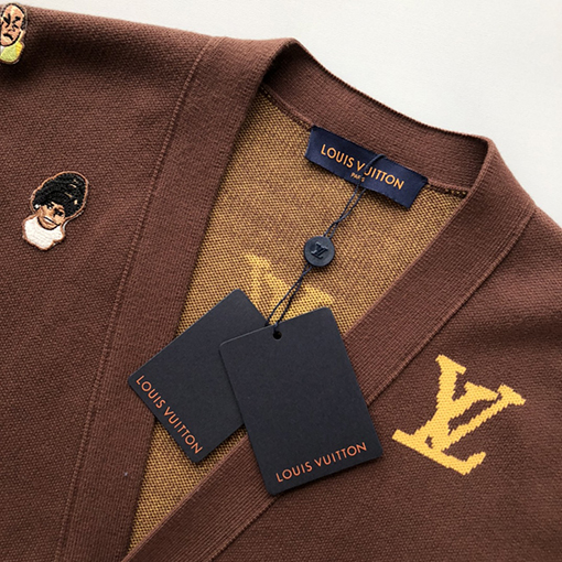 ルイヴィトン イネクジャカードニットカーディガン Henry Taylor 肖像 刺繍