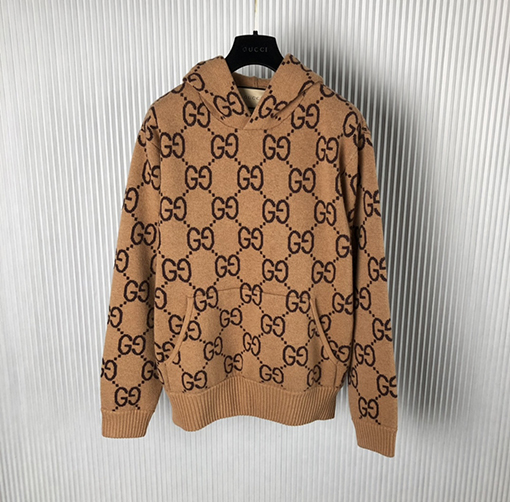 グッチ ウール ニット フード パーカー