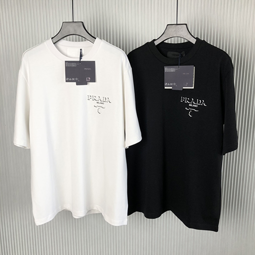 プラダ 立体 エンボッシング 半袖 Tシャツ