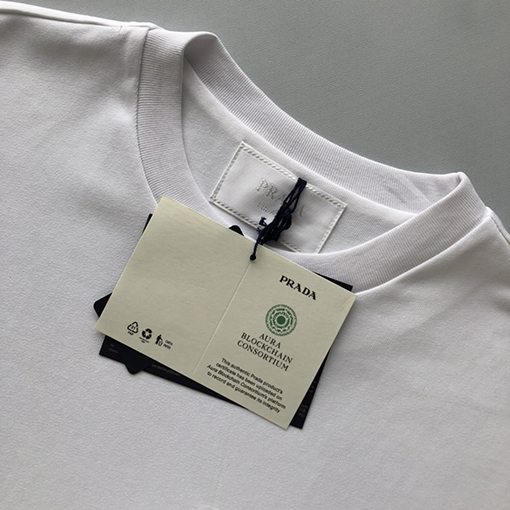 プラダ 立体 エンボッシング 半袖 Tシャツ