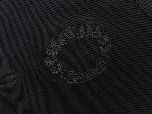 バーバリー 新作オークリーフロゴ刺繍ポロ半袖ラペルシャツ