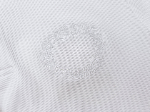 バーバリー 新作オークリーフロゴ刺繍ポロ半袖ラペルシャツ