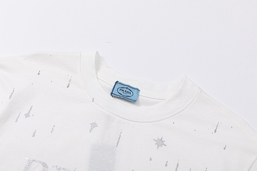 プラダ スパンコールロゴ半袖Tシャツ