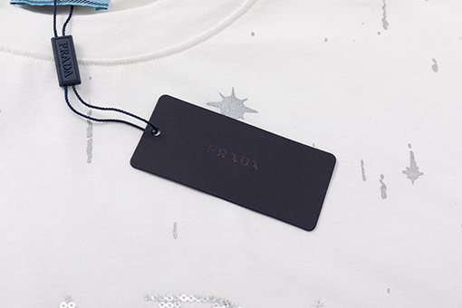 プラダ スパンコールロゴ半袖Tシャツ