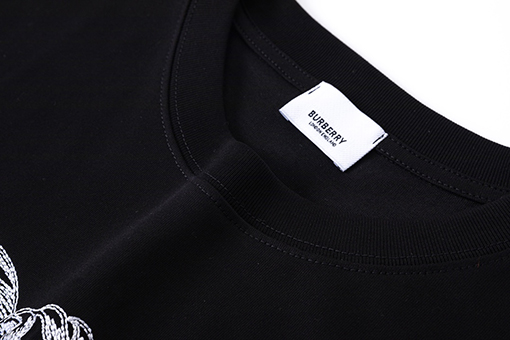 バーバリー 刺繍ラウンドネック半袖Tシャツ