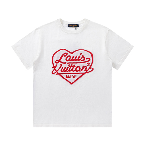 ルイヴィトン 愛のストリートビートニット半袖Tシャツ