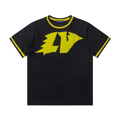 ルイヴィトン ショーモデルのニット半袖Tシャツ