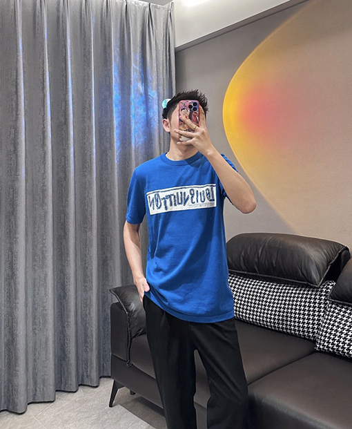 ルイヴィトン 春夏ショー半袖ジャカードニット半袖tシャツ
