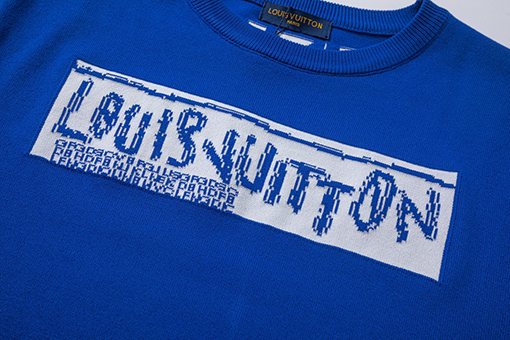 ルイヴィトン 春夏ショー半袖ジャカードニット半袖tシャツ