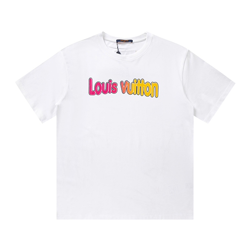 ルイヴィトン アルファベットロゴプリントTシャツ半袖シャツ