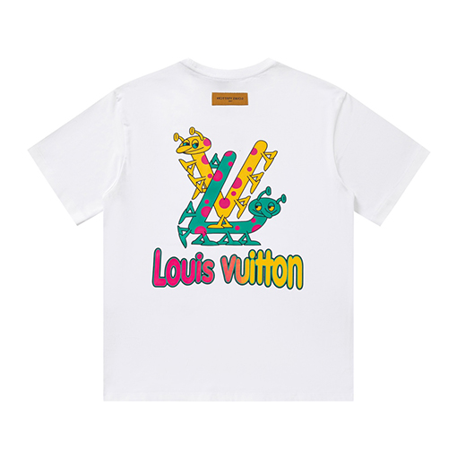 ルイヴィトン アルファベットロゴプリントTシャツ半袖シャツ