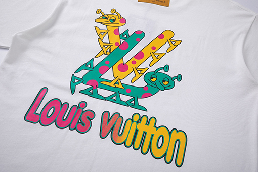 ルイヴィトン アルファベットロゴプリントTシャツ半袖シャツ
