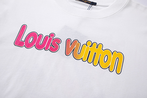 ルイヴィトン アルファベットロゴプリントTシャツ半袖シャツ