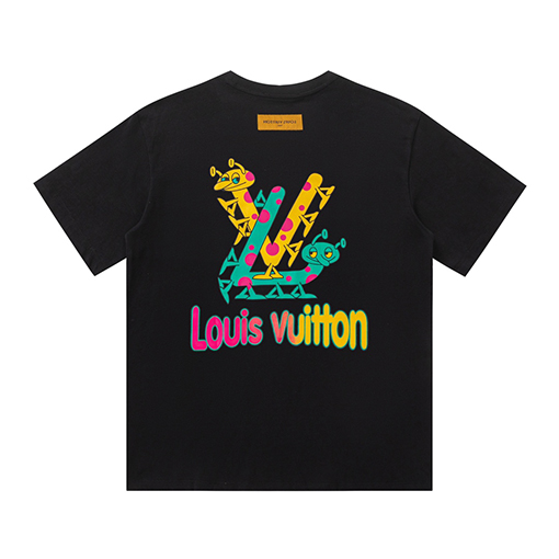 ルイヴィトン アルファベットロゴプリントTシャツ半袖シャツ