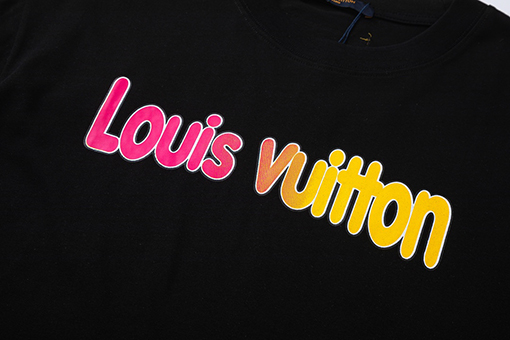 ルイヴィトン アルファベットロゴプリントTシャツ半袖シャツ
