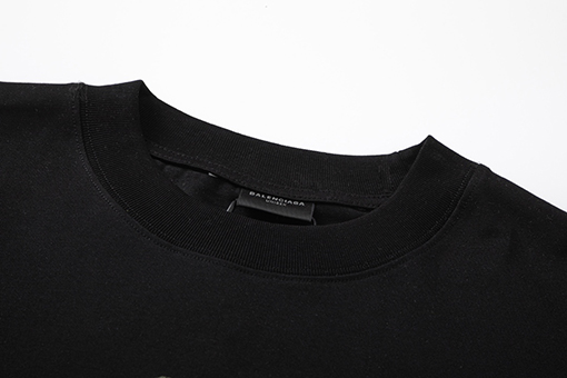 バレンシアガ プリントラウンドネック半袖Tシャツ