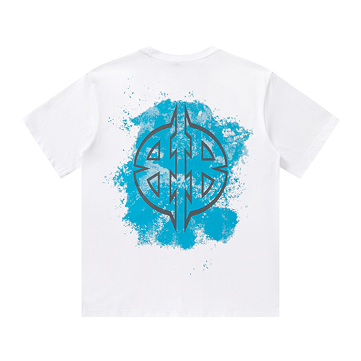 バレンシアガ クルーネックファッションプリント半袖Tシャツ