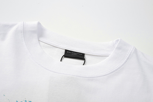 バレンシアガ クルーネックファッションプリント半袖Tシャツ