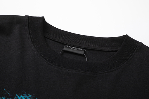 バレンシアガ クルーネックファッションプリント半袖Tシャツ