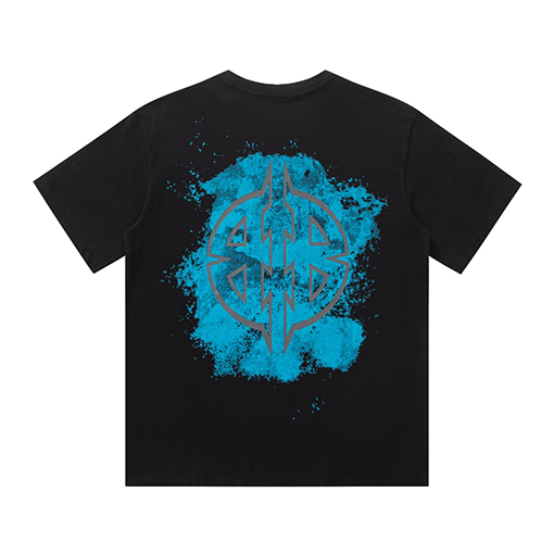 バレンシアガ クルーネックファッションプリント半袖Tシャツ
