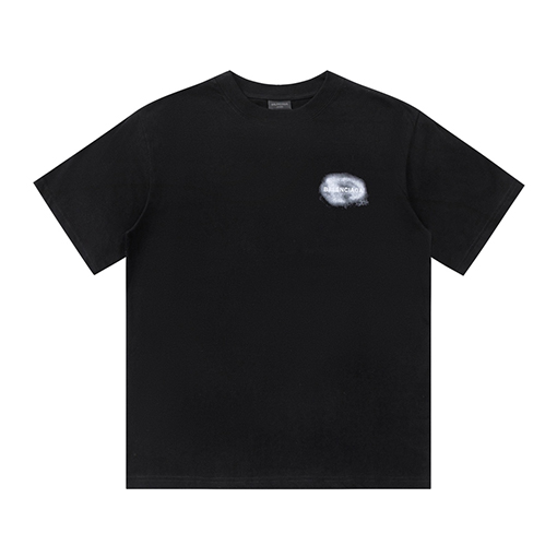 バレンシアガ osドロップショルダーゆったりプリント半袖Tシャツ