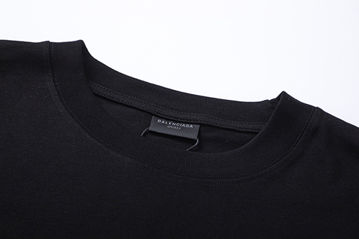 バレンシアガ osドロップショルダーゆったりプリント半袖Tシャツ
