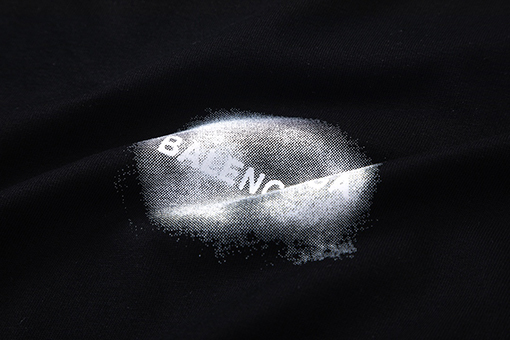 バレンシアガ osドロップショルダーゆったりプリント半袖Tシャツ