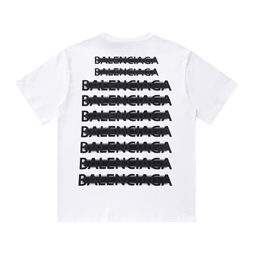 バレンシアガ クルーネックプリント半袖Tシャツ