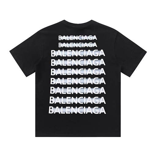 バレンシアガ クルーネックプリント半袖Tシャツ