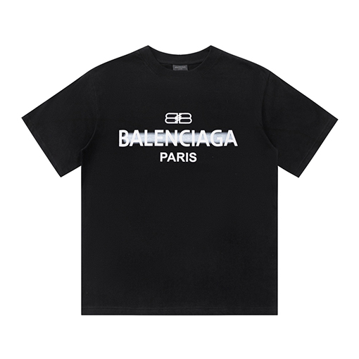 バレンシアガ クルーネックプリント半袖Tシャツ