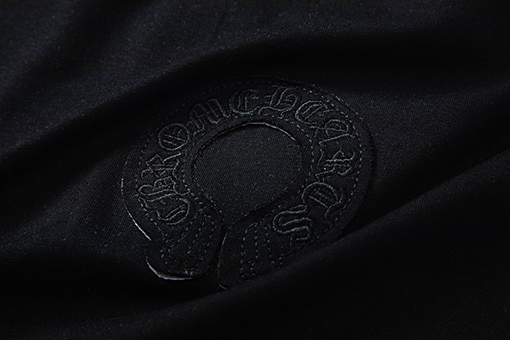 クロムハーツ コピー 新しい重工業布刺繍半袖Tシャツ